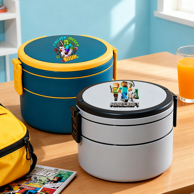 Gaming Console Minecraft - Game Theme Double Layer Lunch Box