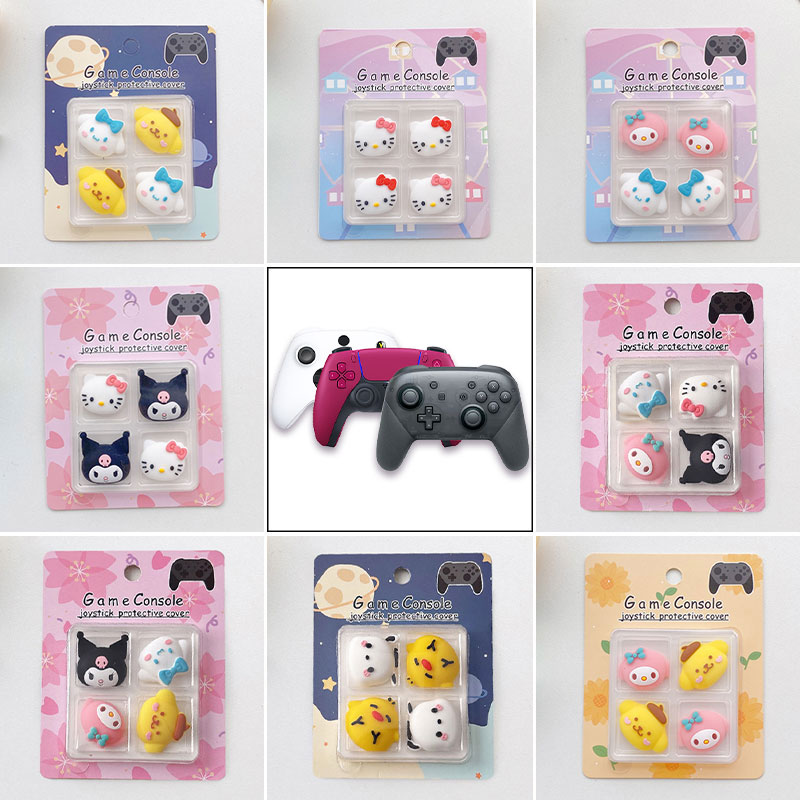 Gaming Console Tv Stick - Cartoon Soft Silicone Thumb Stick Grip