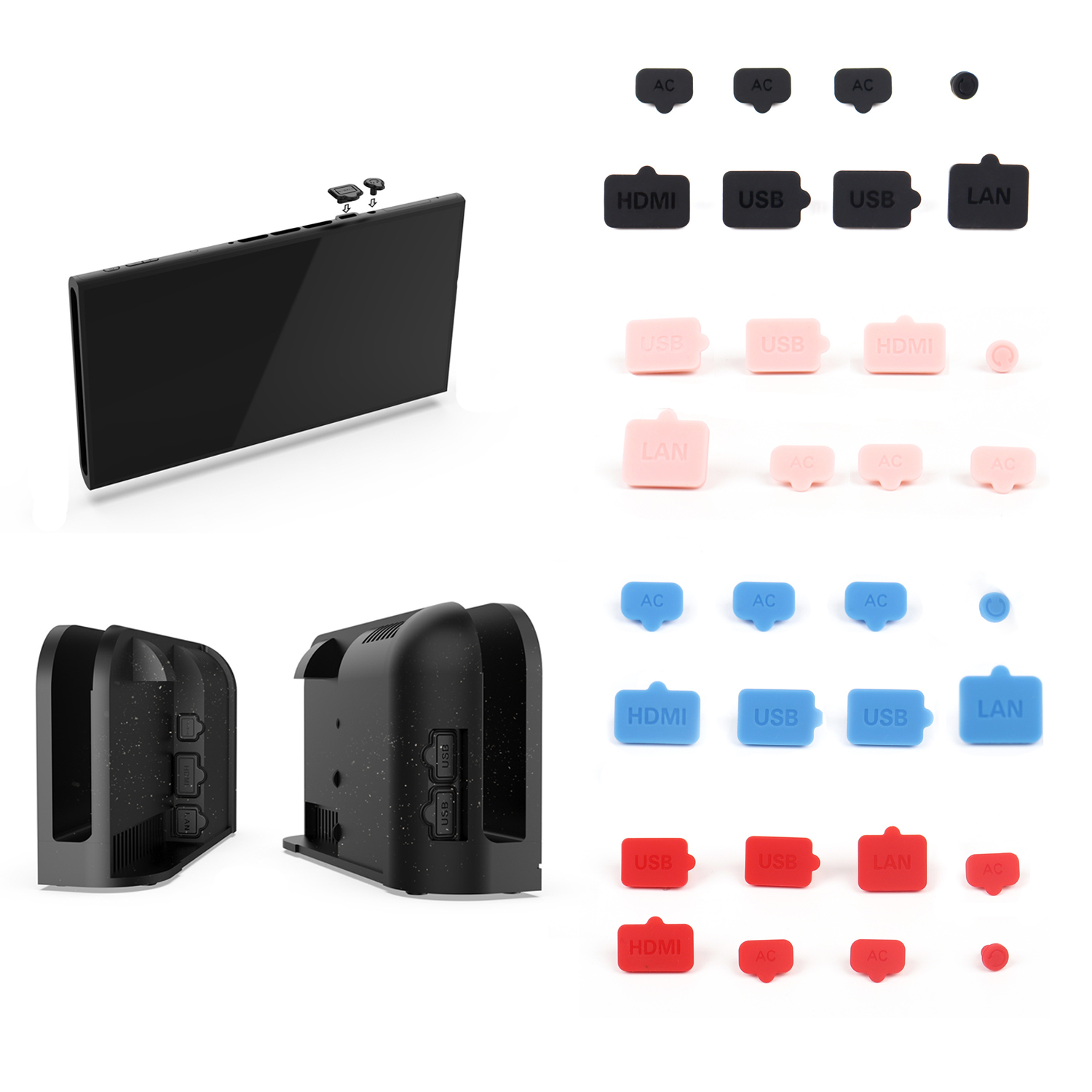 Gaming Console Nintendo Switch - Anti-Dust Plug Silicone USB HDMI Type
