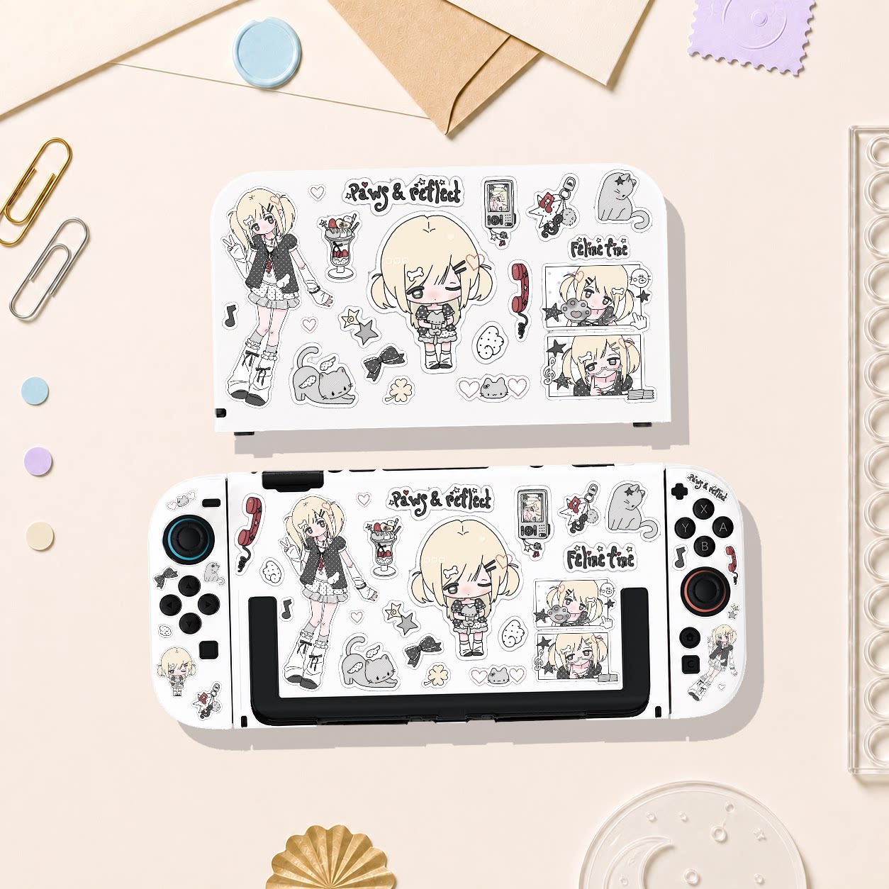 Nintendo Console Switch Lite - Y2K Anime Split Case for Nintendo