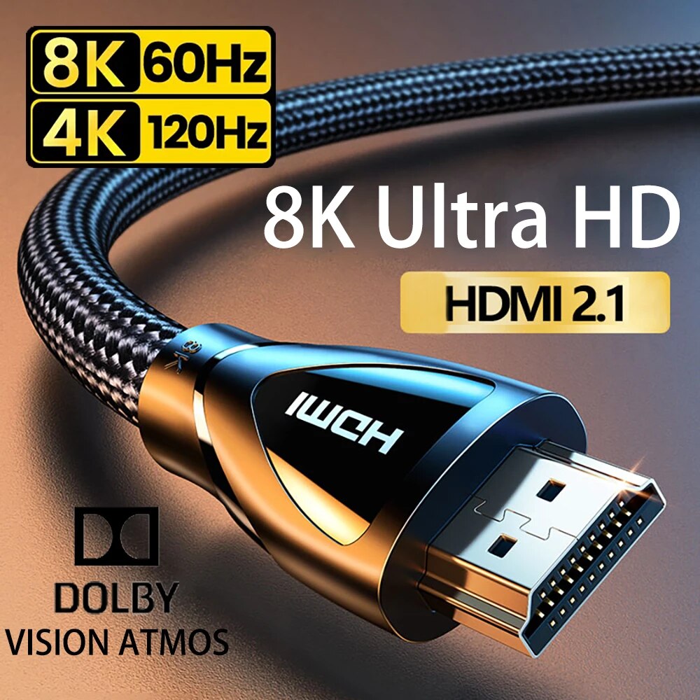 HDMI-Compatible 2.1 Cable Ultr - огляд і ціна Hdmi Cable 2.1