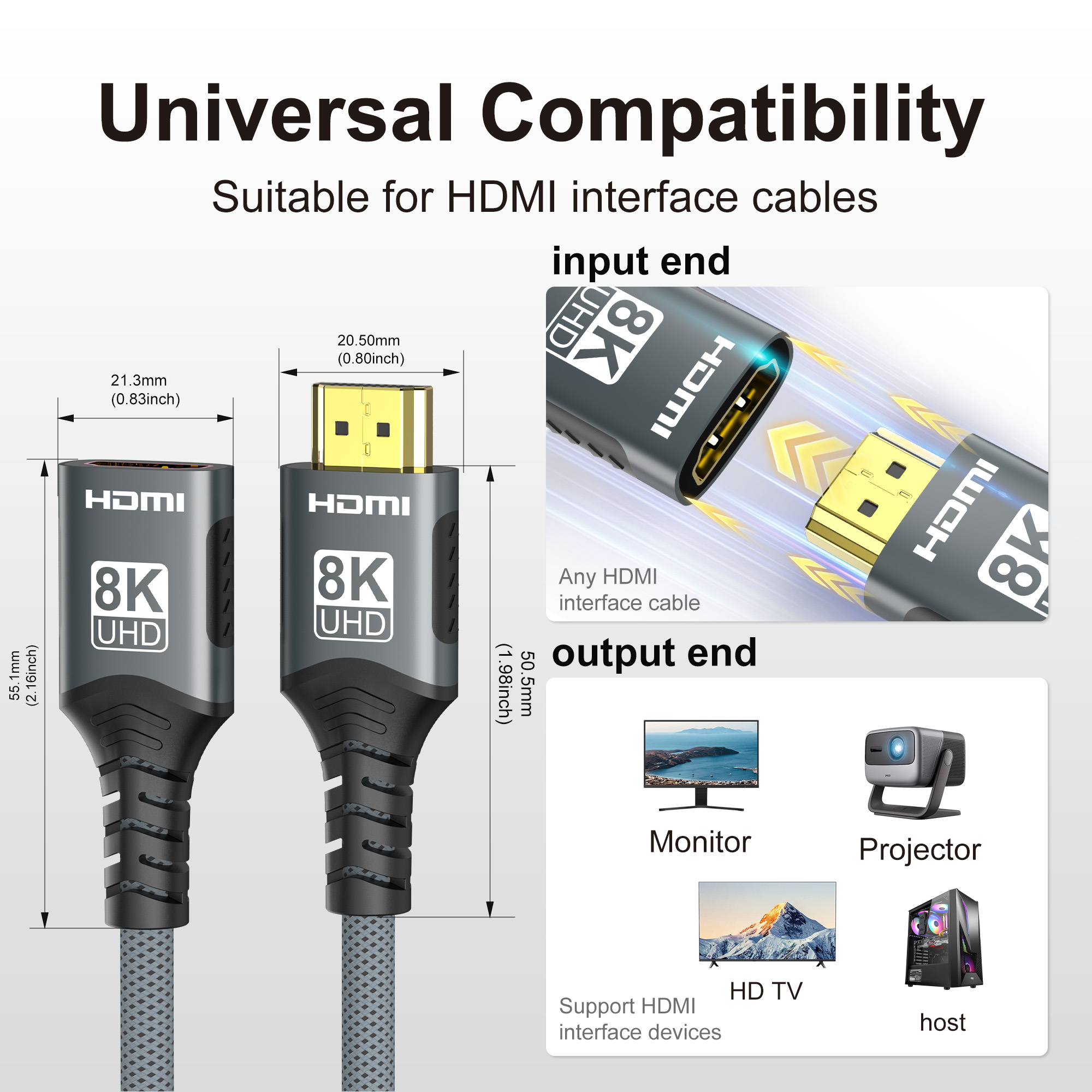 HDMI 2.1 Extension cable 8K HD - огляд і ціна Hdmi Cable 2.1