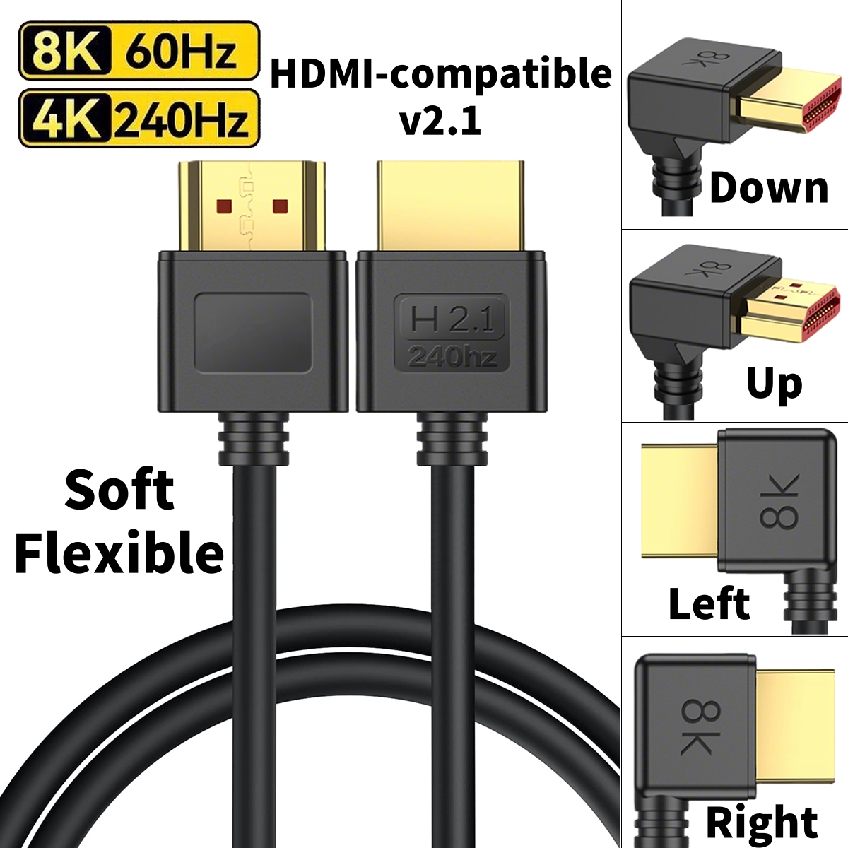 90 Degree Up/Down/Left/Right A - огляд і ціна Hdmi Cable 2.1